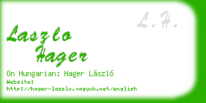 laszlo hager business card